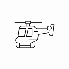 rescue helicopter emergency icon vector sign