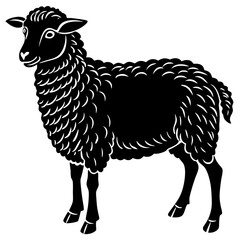 vector illustration of sheep