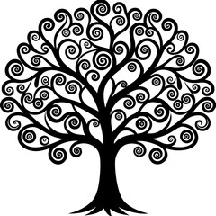 vector tree silhouette