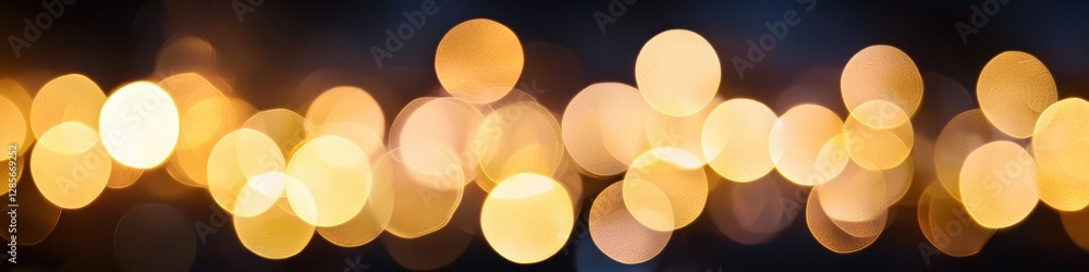 Fototapete Abstract Out-of-Focus Lights in Warm Tones Creating Bokeh Effect