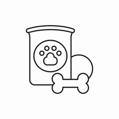 pet food bowl icon vector sign