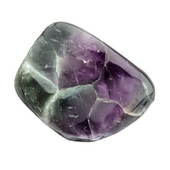 Fluorite Piece with Purple Shades Isolated on Transparent Background