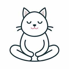 vector illustration of cartoon cat