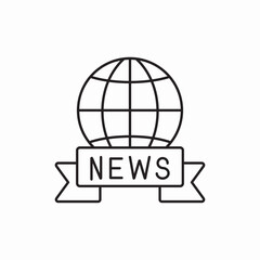 global news media icon vector sign