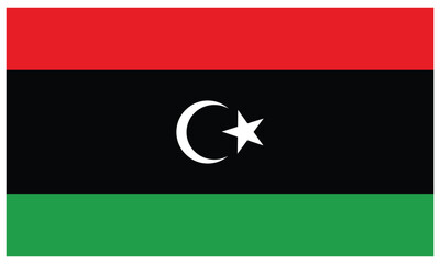 Libya country flag Vector illustration.