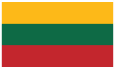 Lithuania country flag Vector illustration.