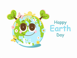 Cartoon Planet Earth. Earth Day