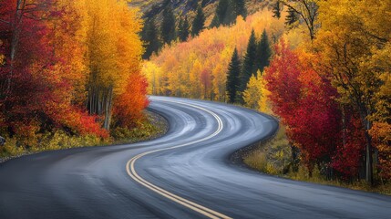 Marvel at the stunning Maroon Bells in the vibrant hues of autumn. Take a scenic drive through the breathtaking Maroon Bells Wilderness, located near Aspen, Colorado.