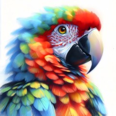 Obraz premium 앵무새, 파스텔화, jpeg (Parrot, pastel painting, jpeg)