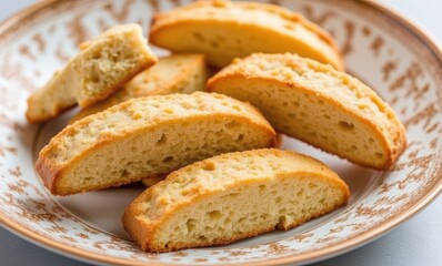 Freshly baked biscuit slices