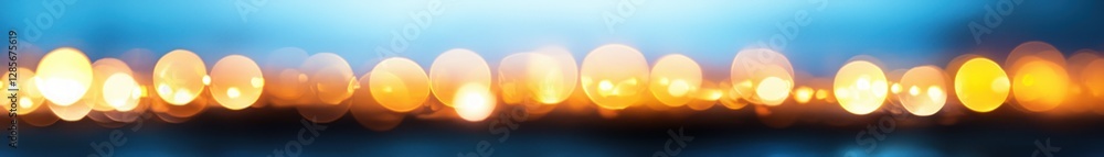 Poster soft orange and blue bokeh background for creative projects