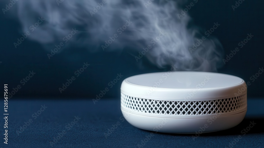Poster integrated fire, gas, and co2 detectors automatically triggering alarms and ventilation systems