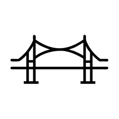 Obraz premium Outline of a bridge in minimalist style