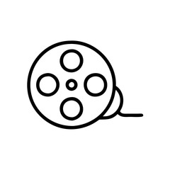 Film reel illustration in minimalist style