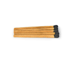 Wooden match close-up isolated on transparen png.