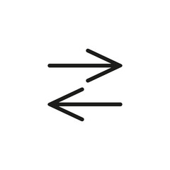 Exchange Arrow Icon. isolated perfect pixel with flat style in white background for UI, app, web site, logo. Vector illustration.