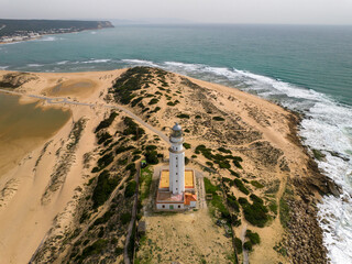 Faro de Trafalgar en Barbate, Cadiz, Andalucia