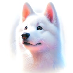 Fototapeta premium 진돗개, 파스텔화, jpeg (Korean Jindo Dog, pastel painting, jpeg)