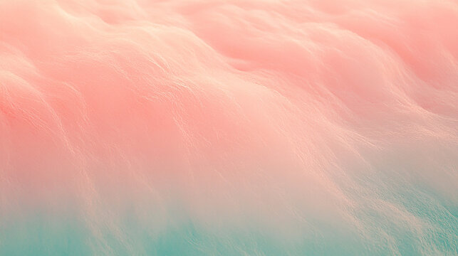 Soft pastel waves gently rolling over a serene beach at sunset, creating a calming atmosphere
