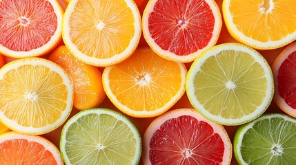 Colorful citrus slices background