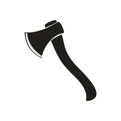 Simple Black Axe Silhouette and axe icon, axe, hatchet, ax, equipment, woodcutter