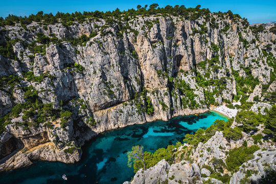 Admirable Calanque d en Vau bay view, Cassis, Marseille, France