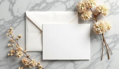 simple greeting card with flower composition