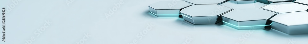 Aufkleber Modern Abstract Background with Geometric Hexagonal Shapes in 3D