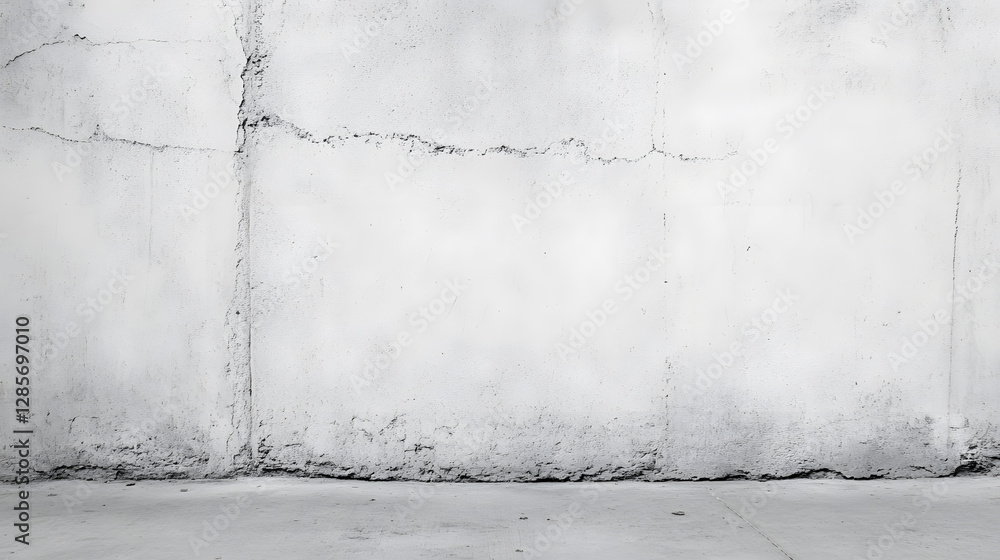 Aufkleber minimalist rustic white concrete wall texture for creative background designs : generative ai