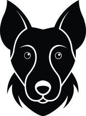 Silhouette of Dog vector style Illustration