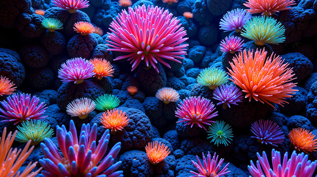 Psychedelic Fractal Patterns Mimicking Coral Reefs