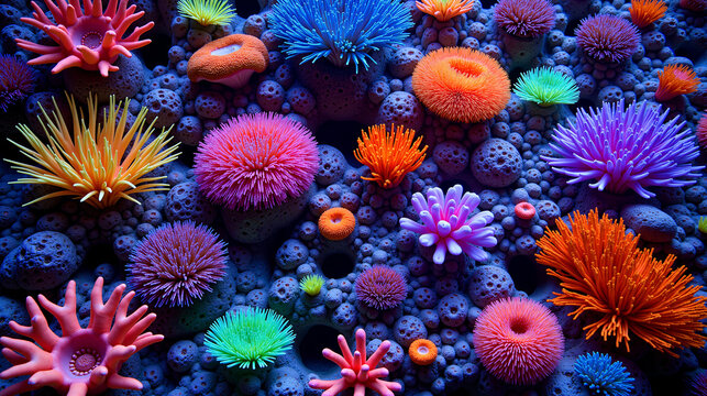 Psychedelic Fractal Patterns Mimicking Coral Reefs