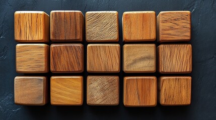 Fototapeta premium These wooden blocks arranged in a graph shape symbolize the importance of risk management in project planning