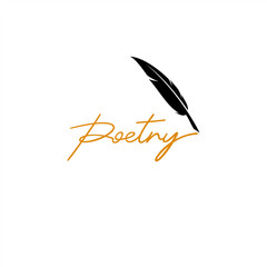 Poetry poem Wordmark Logo.