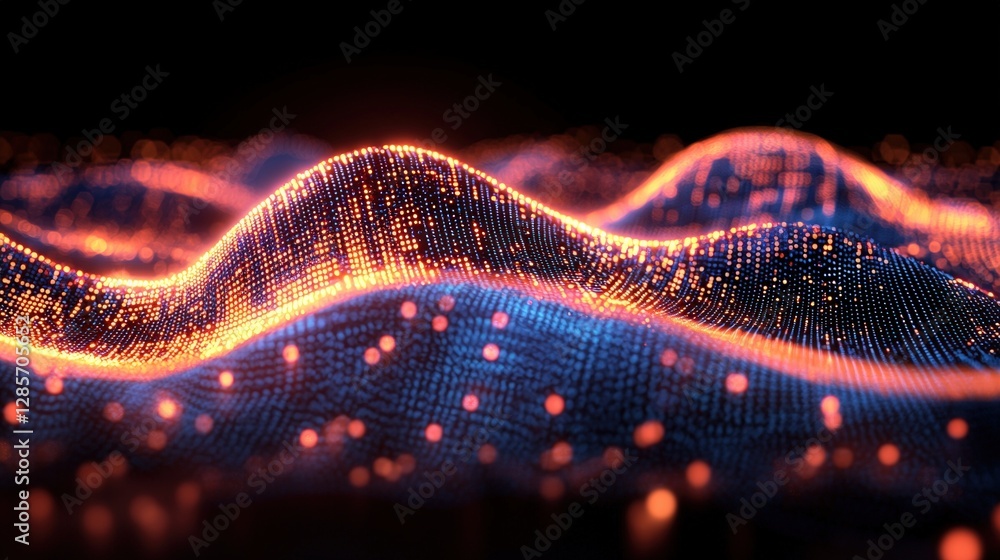 Poster stunning computergenerated wave design representing the power and beauty of ocean dynamics