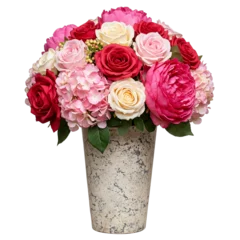 artificial roses bouquet rustic vase wedding decor home decor floral arrangement transparent background PNG elegant romantic vintage rustic flowers roses faux flowers decoration event 