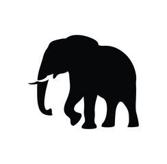Elegant Elephant Silhouette Vector Illustration