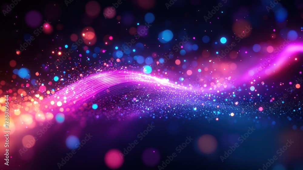 Poster abstract colorful background with a soft blur of light creating an ethereal dreamlike effect