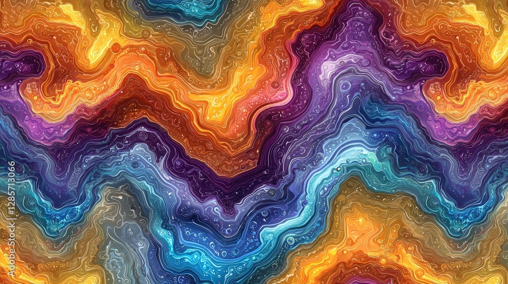 Poster vibrant and eye-catching colorful background featuring an intricate and artistic pattern design
