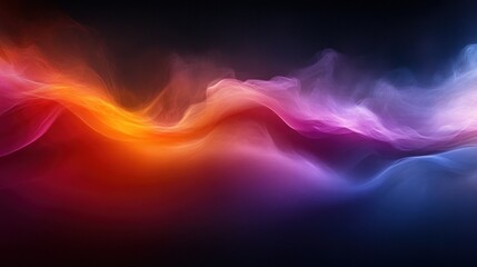 Obraz premium Colorful Abstract Wavy Smoke Design Background