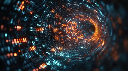 Mesmerizing spiral pattern with intricate design creating a dynamic visual flow and energy