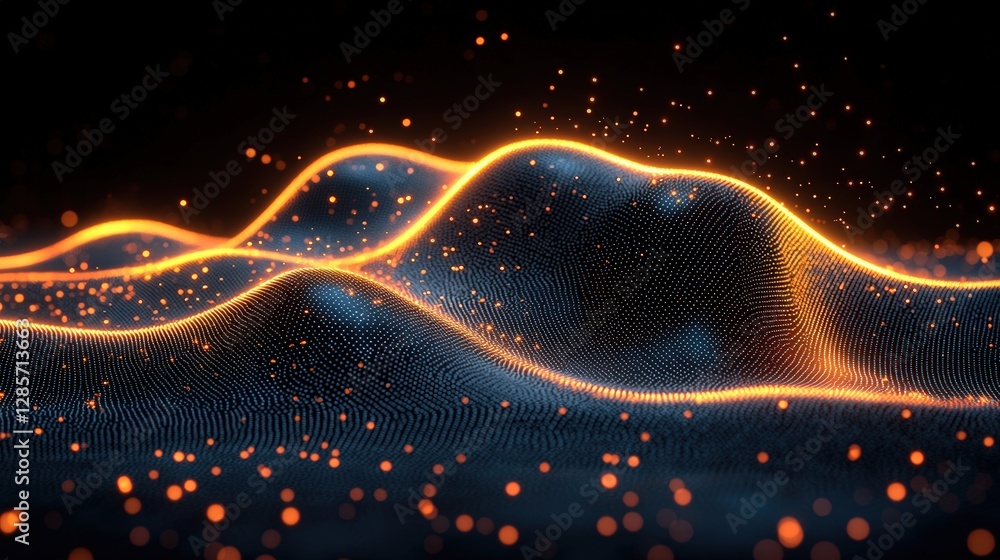 Poster captivating wave of light flowing in a dynamic motion creating a stunning visual experience
