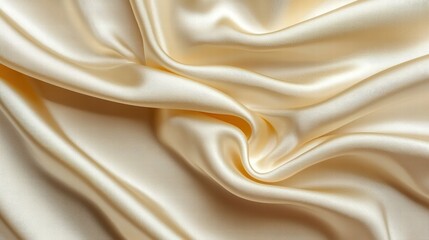Obraz premium Luxurious white silk fabric draped elegantly to showcase its soft texture and sheen under light