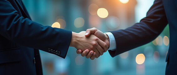 Smart logistics, Global business concept. Businessman making handshake for successful business, investment deal teamwork and partnership business partners on logistic global network