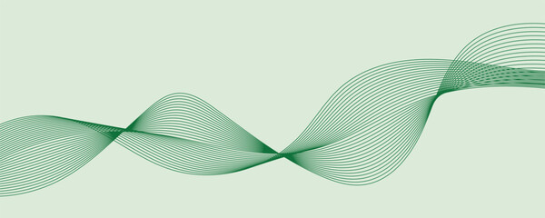 Abstract vector wave line banner.