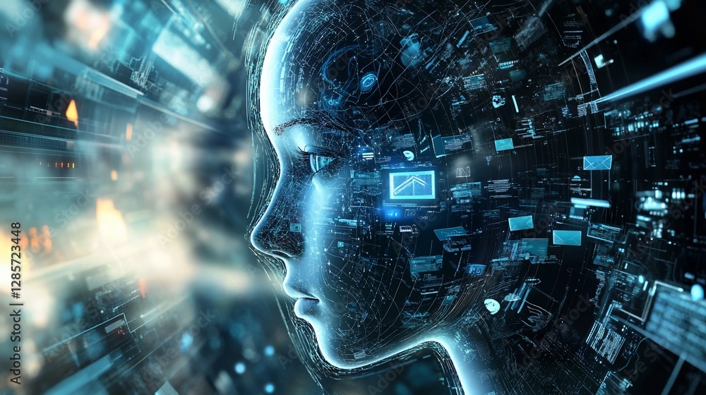 Poster digital persona: a conceptual representation of artificial intelligence and data flow