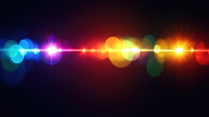 Colorful light streaks, dark background