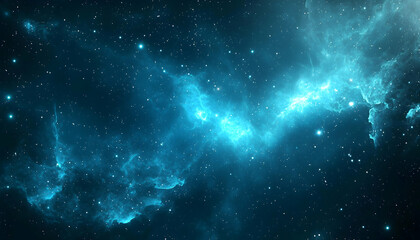 Exploring Cosmic Depths Shimmering Nebula and Stars in a Stunning Night Sky