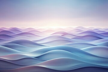Serene Abstract Undulating Landscape of Pastel Hues A Dreamlike Visualization of Gentle Waves Under a Soft Sky