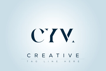 CYM abstract letter logo design. This logo is designed by three abstract letters. 